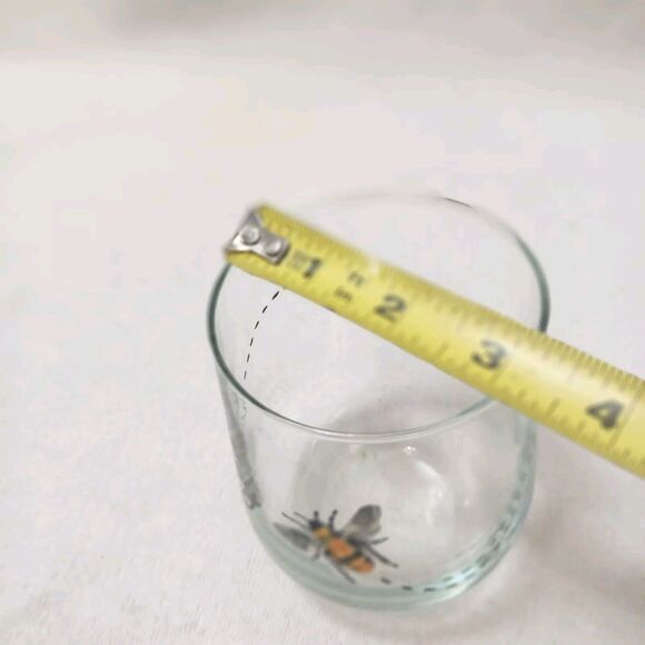 Libbey Royal Norfolk Greenbrier Glass Bumble Bee Happy Stemless Wine Replacement - Picture 9 of 10